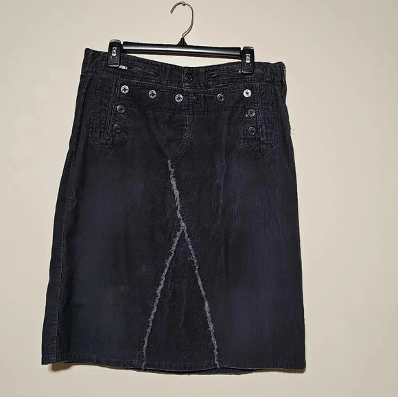 American Eagle Outfitters Women's Size Medium Corduroy Skirt Dark Gray - Picture 1 of 6